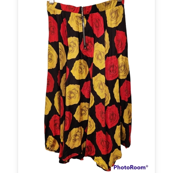 Costom made two piece floral baseball jacket w/matching knee length swing skirt. - Picture 6 of 8